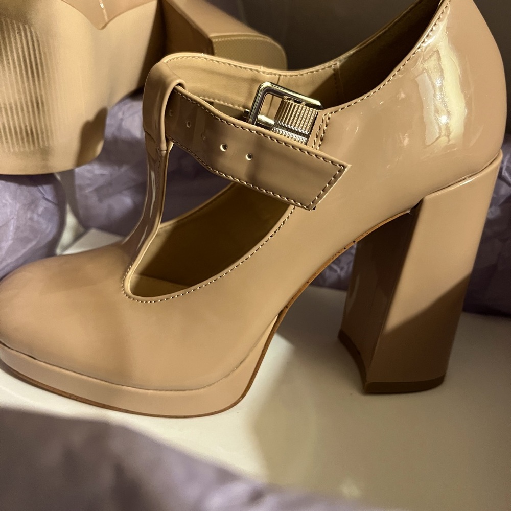 Madden Girl Square heeled pumps.